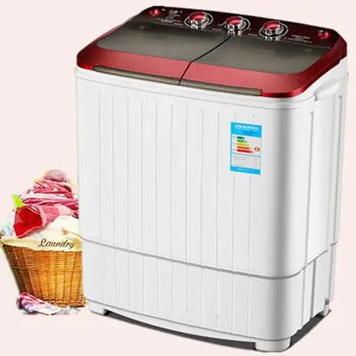 5kg Automatic Twin Tub Washing Machine All-plastic Corrosion-resistant Engineering Materials Wash+Spin Freestanding Machine 1