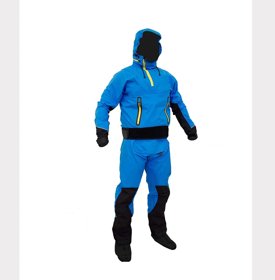 MensKayakingDivingDrysuitLatexCuffandSplashCollarFlatwaterPaddlingOnePieceHoodies