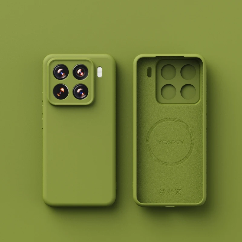 Shockproof Liquid Silicone Magnetic Wireless Charging Case - Solid Color Cover
