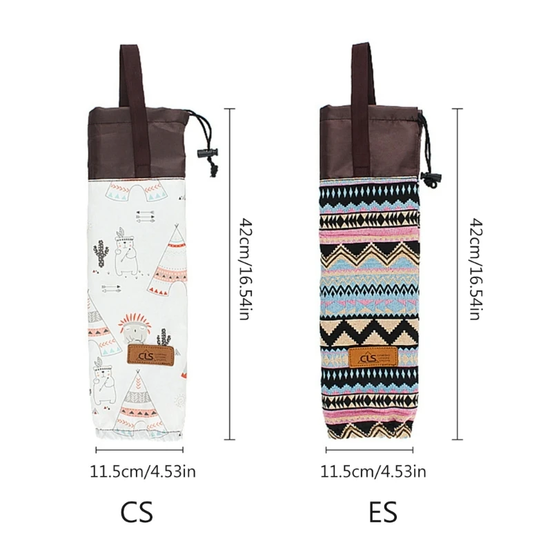 Water Cup Dispenser Camping Cup Storage Bag Wall Hanging Paper Dispenser