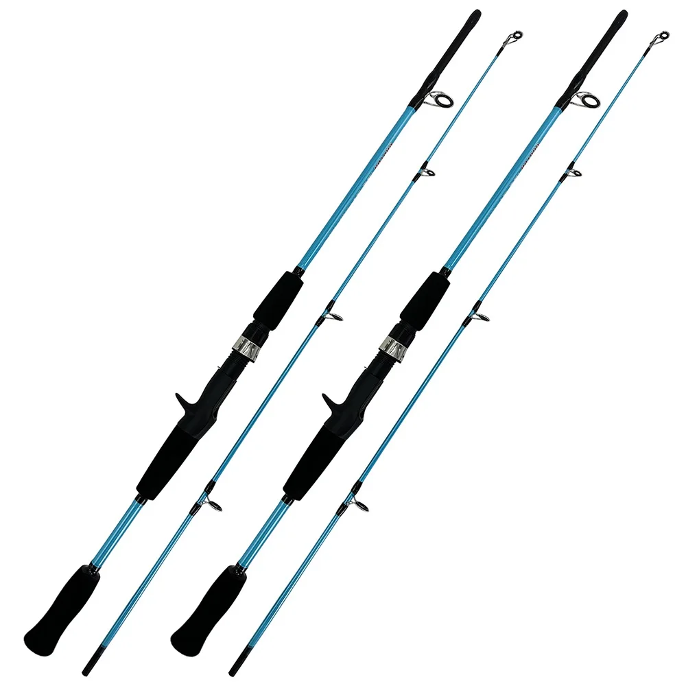 Casting Spinning Fishing Rod 1.8m 1.5 m UltraLight Carbon Fiber Rod Pole 2  Section with EVA Handle Baitcasting Fishing Rod
