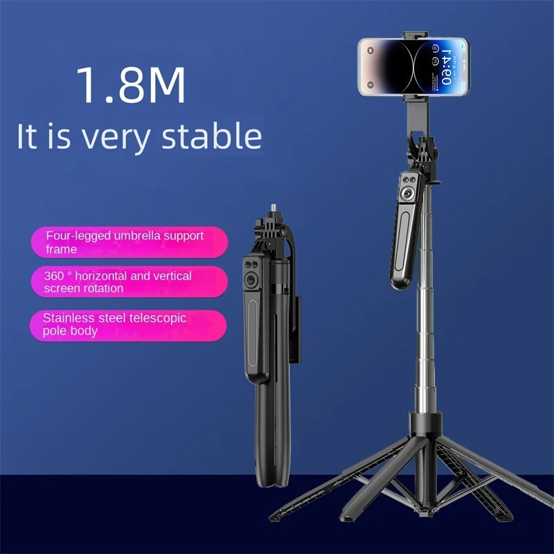 Wireless Selfie Stick with Bluetooth Remote Portables Foldable Stand four tripod for Vlog Shooting Record Smartphone,selfie stick,cell phone selfie stick,smartphone selfie stick