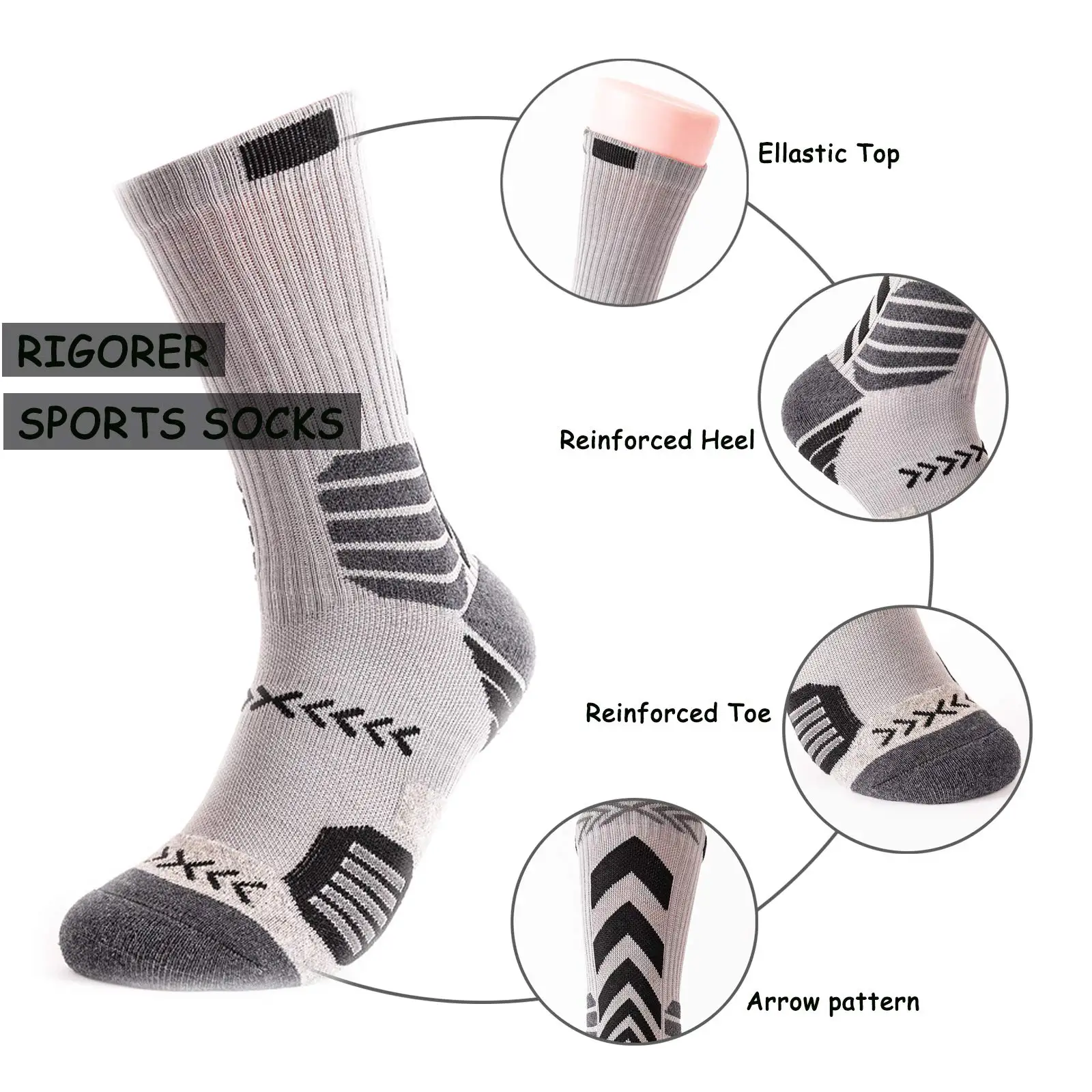 1 Pair Sports Socks Patchwork Basketball Socks For Men,Professional Sports Towel Bottom Sweat Absorption&Breathability
