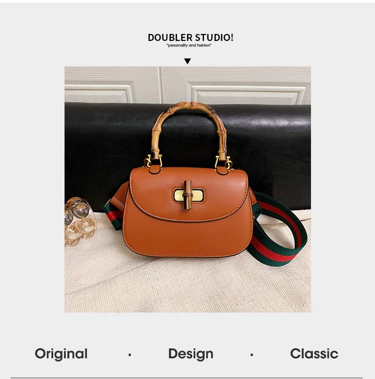 2022 New Retro Bamboo Handle Fashion Portable Saddle Crossbody Bag Designer Handbags High Quality Luxury Brand Satchels 2022 New Retro Bamboo Handle Fashion Portable Saddle Crossbody Bag Designer Handbags High Quality Luxury Brand Satchels