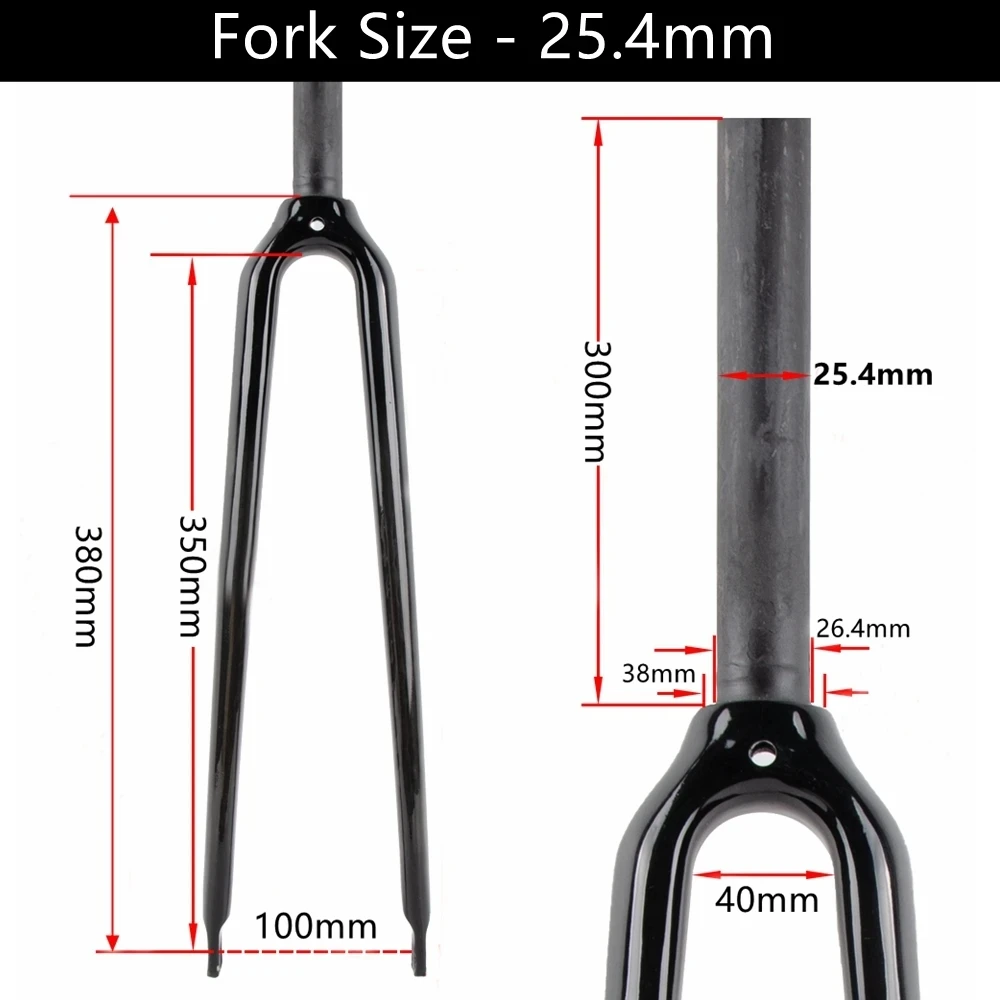 Carbon Fibre Road Bike Front Fork 700C Cycling Parts Steerer Tube