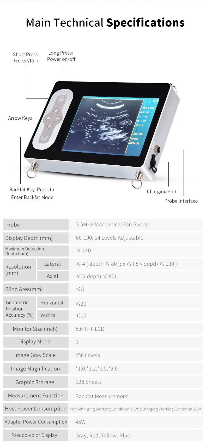 Portable Veterinary Ultrasound Scanner For Dog Cat Cattle Cow Pig Horse Ultrasou