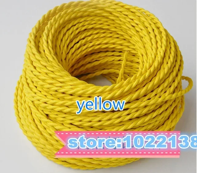 Gold Knitted Fabric Electrical Wire for Vintage Pendant Lighting Decoration
