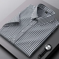 Summer High Quality New Arrival Fashion Male Young Formal Casual Men's Shirt Short Sleeve High Elasticity Social Blouse