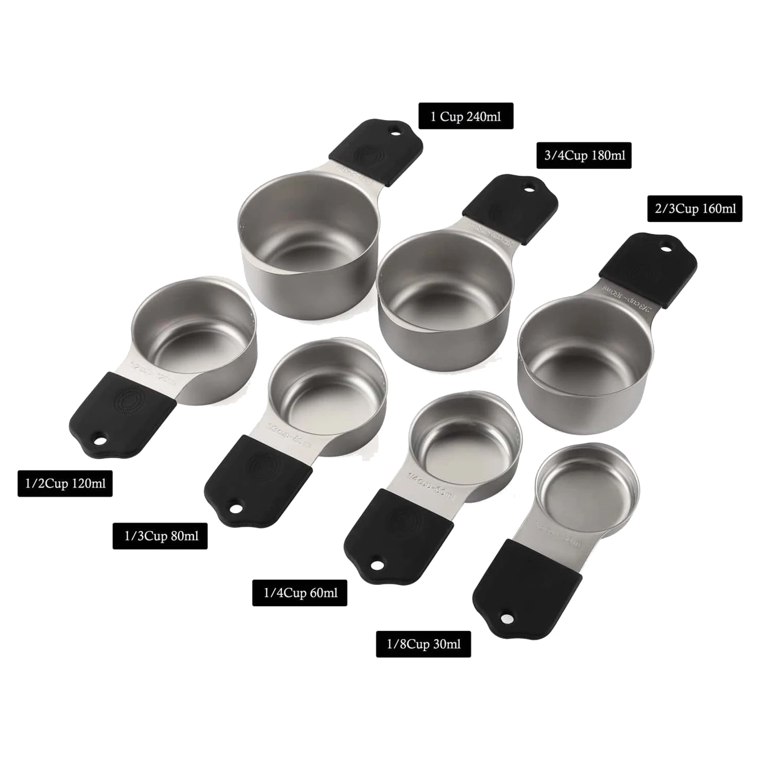 Magnetic Measuring Cups And Spoons Set Including 7 Measuring Cup 7