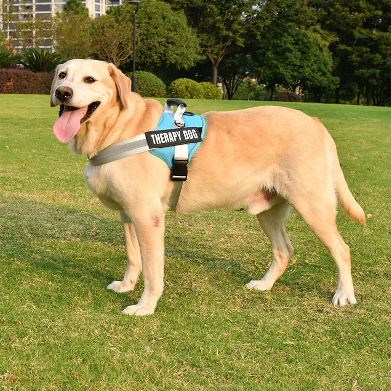KOMMILIFE Adjustable nylon dog harness personalized reflective breathable pet dog harness vest for small medium large dogs dog harness dog harness leash set