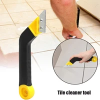 Sturdy Angled Grout Scraping Rake Tool with 3 Pieces Extra Blades Caulk Remover Tool Gap Cleaner for Tile Cleaning 2