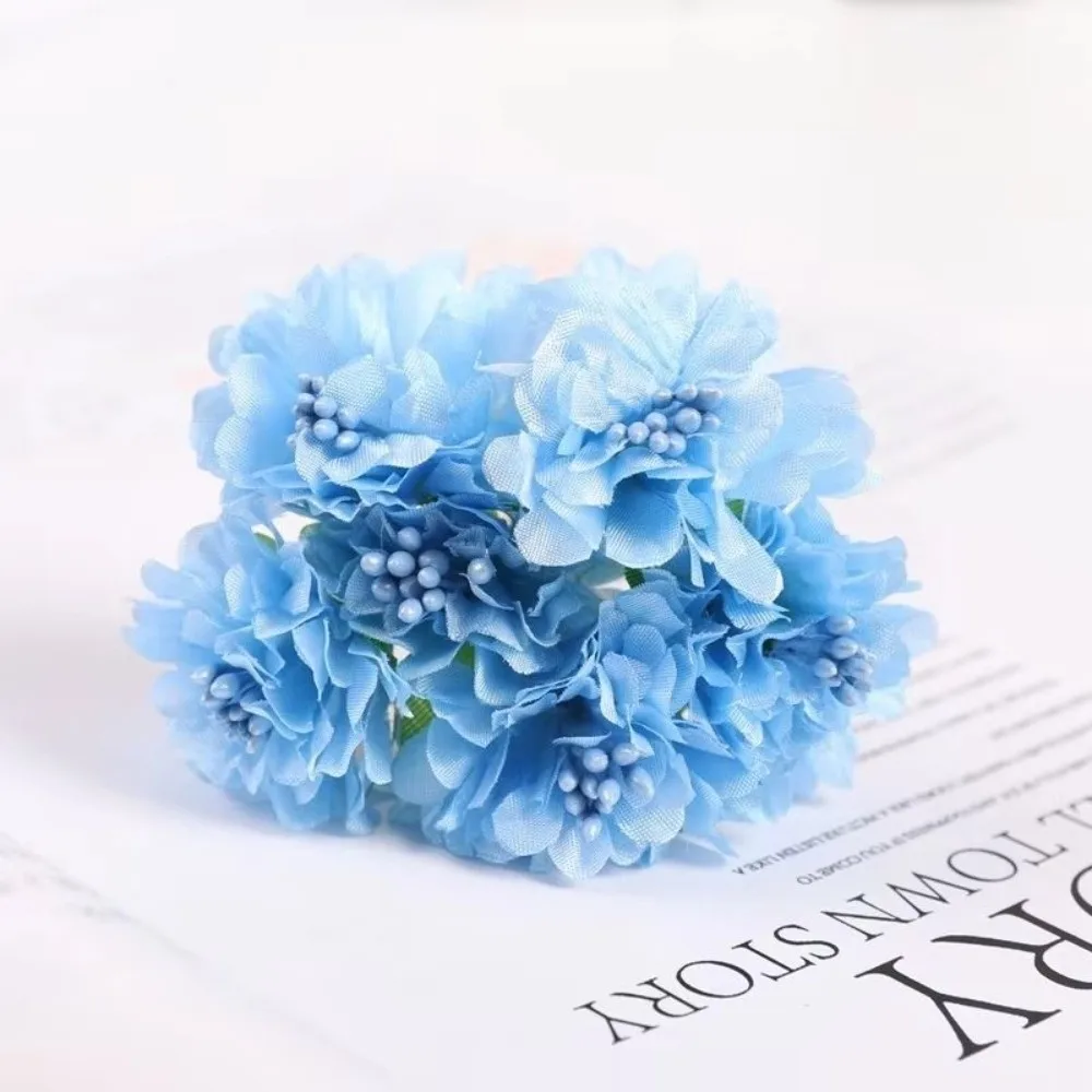 Modischer 6-Köpfiger Künstlicher Nelkenstrauß Seiden-Hortensien-Bouquet Weicher Realistischer Blumenstrauß Geschenkstrauß – Detail 9