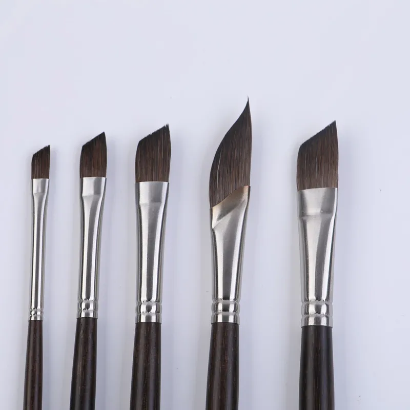 Artsecret 975 ANGLE Acrylic Watercolor Painting Brush Squirrel Hair Mix Carbonized Bamboo Rod Stationery Draw Art-Tool Supplies 4