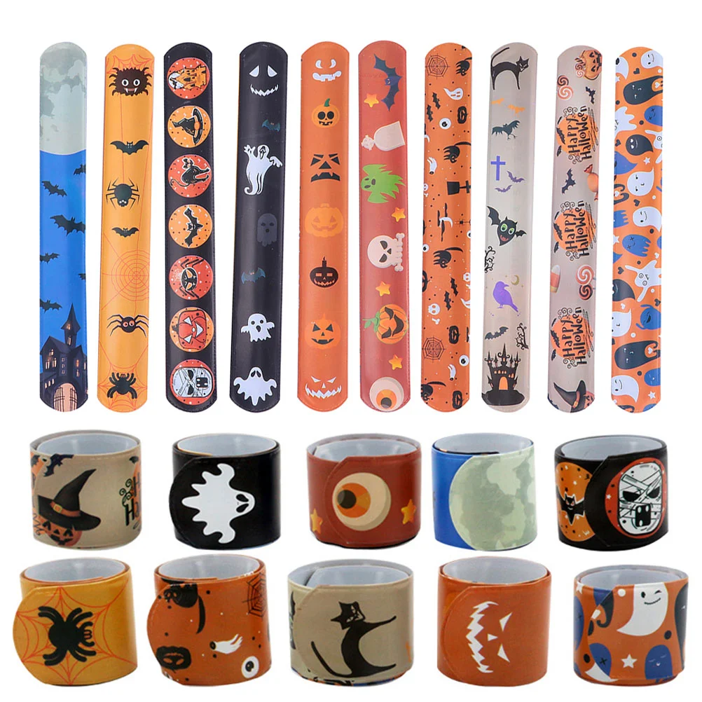 

Funny Ghost Pumpkin Bat Wristband Birthday Party Favor Decoration Kids Gift Random Pattern