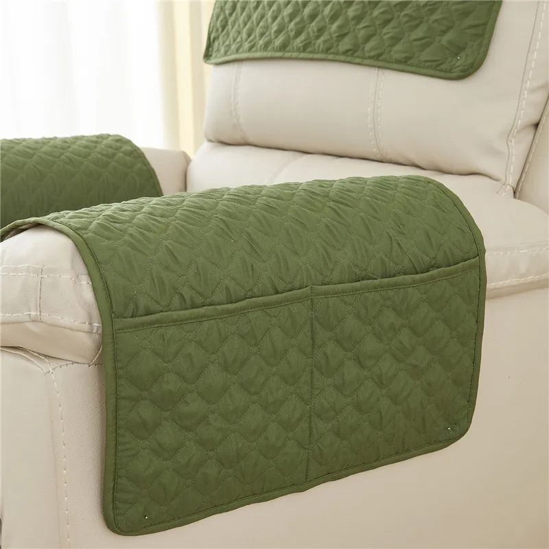 

3Pcs/Set Solid Sofa Arm Cushions With Pockets For Storing Miscellaneous Items Storing Miscellaneous Items