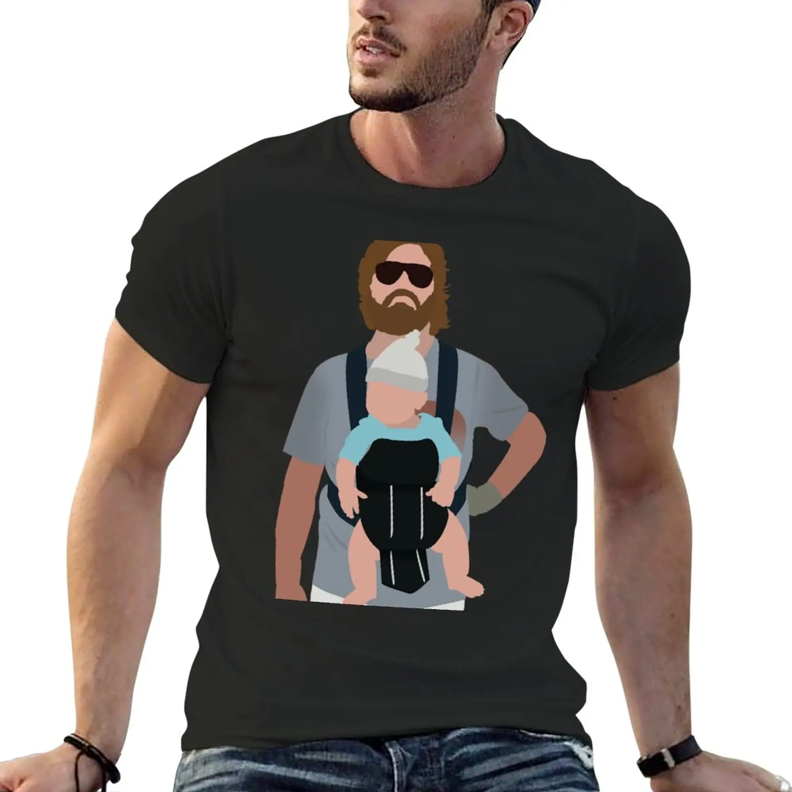 

New Alan and baby - the hangover Sti T-Shirt summer tops hippie clothes black t shirts oversized t shirts for men