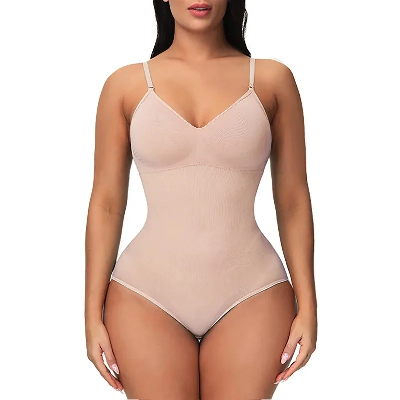 Seamless Shapewear Bodysuit for Women Tummy Control Butt Lifter Body Shaper Invisible Under Dress Slimming Strap Thong Underwear