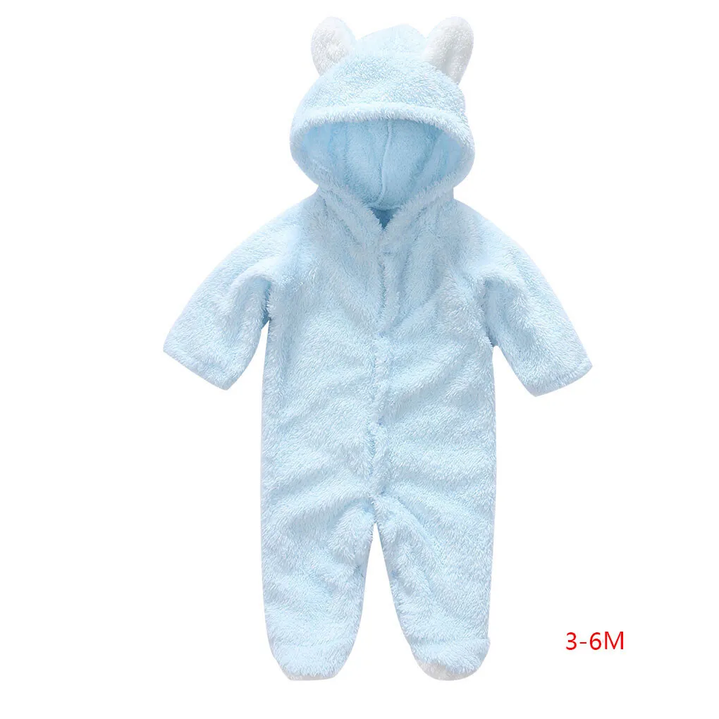 

Korean Winter Baby Rompers Long Sleeve Hooded Jumpsuit Infant Toddler Clothes Playsuit Outfit