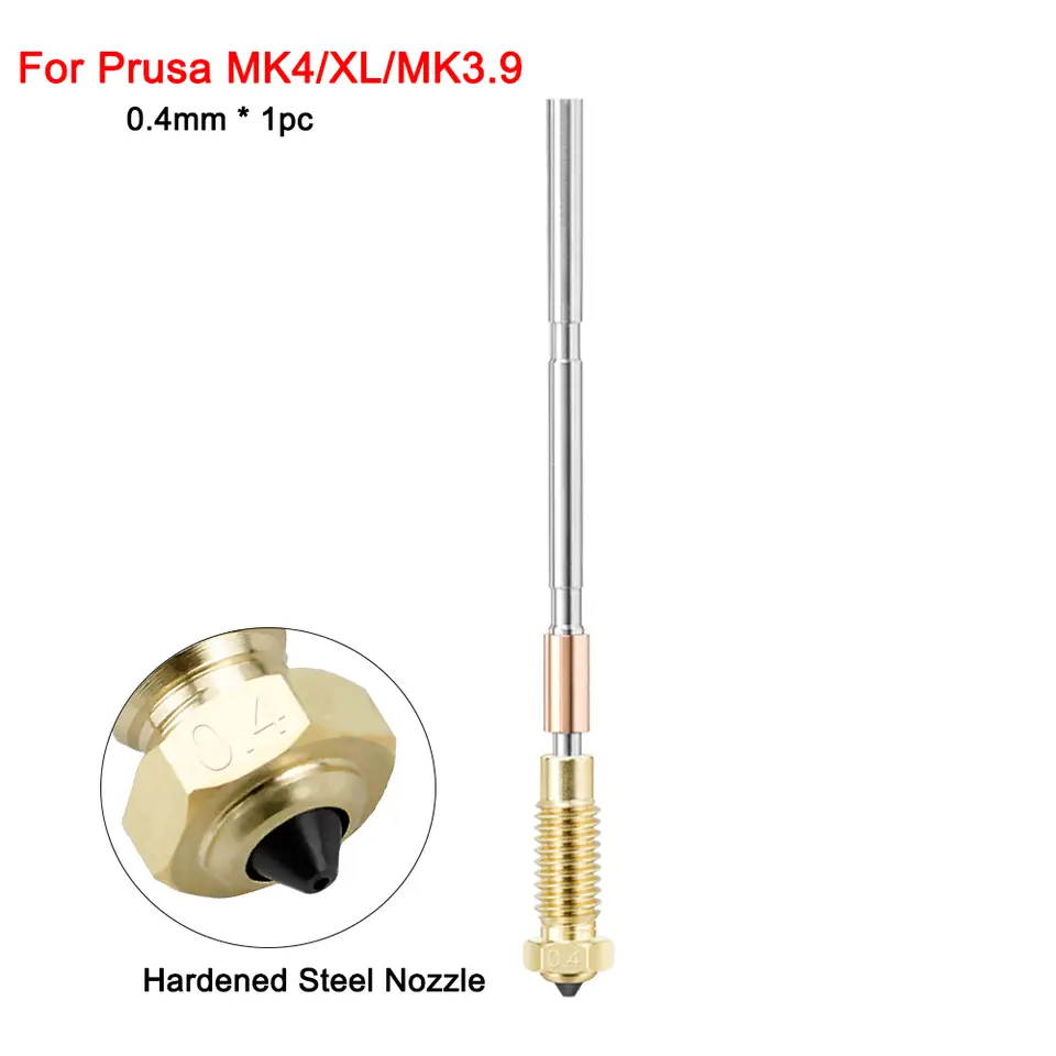 Upgraded Hotend Nozzle For Prusa MK4/XL/MK3.9 All Metal One-Piece Hardened Steel Nozzle 0.4mm Durable High Flow 3D Printer Part image 7