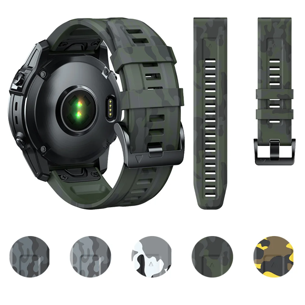 Cinturino In Silicone Mimetico Per Garmin Instinct 2X Strap Forerunner 965 S60 S62 S70 Band 22 26Mm Quickfit Sports Outdoor Wristband