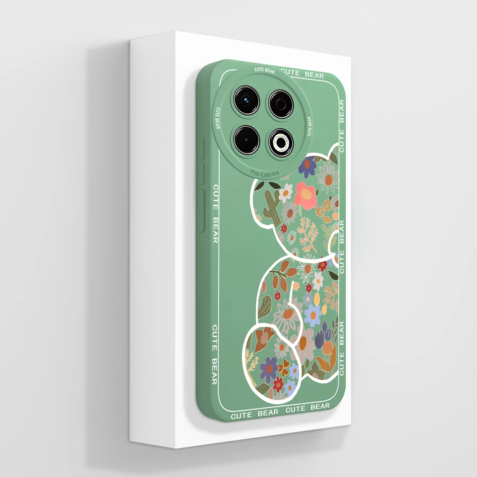 Elegant Flower Design Shockproof Anti-Fingerprint Case with Camera Protection