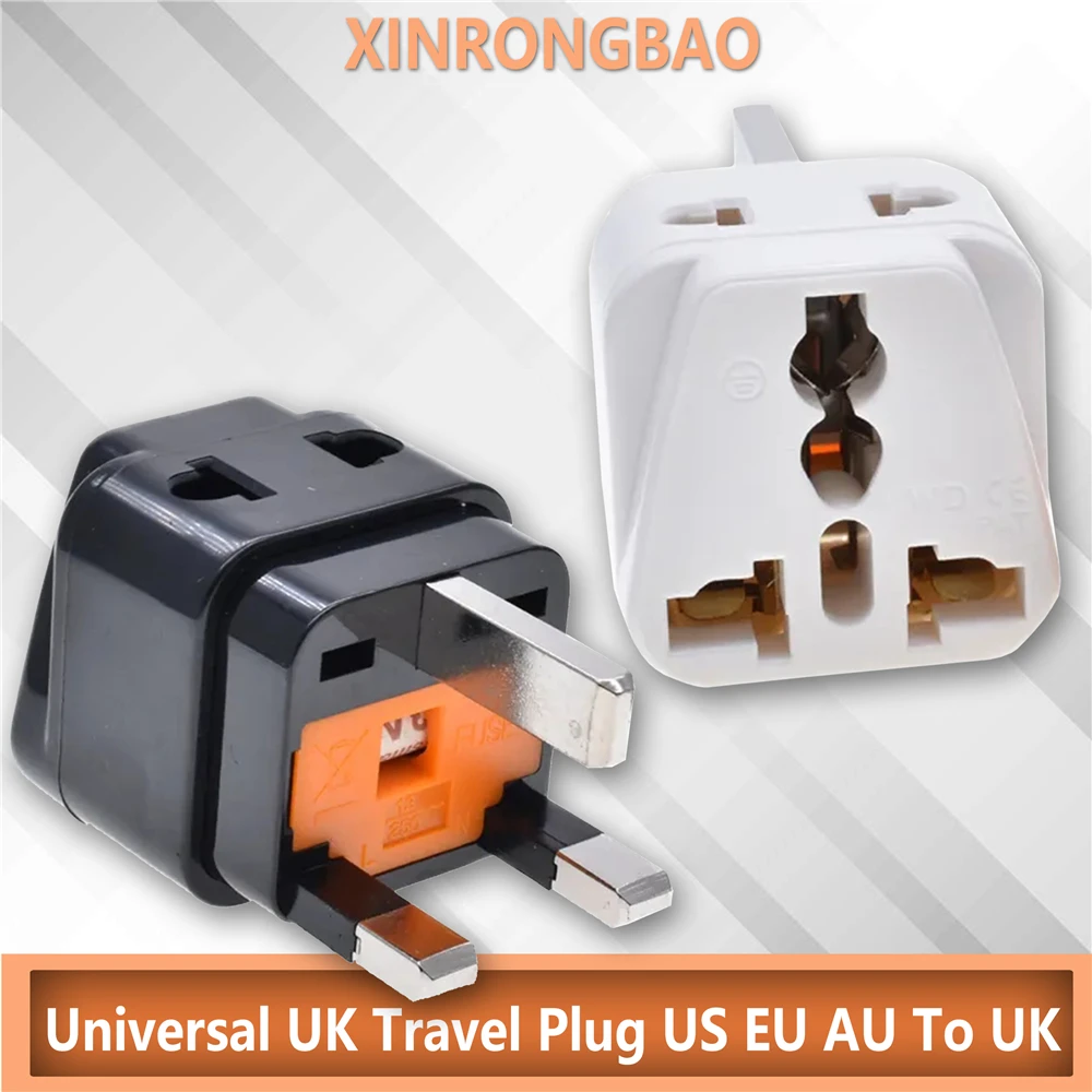  Adaptador de enchufe universal 2 en 1 con conexión a tierra tipo  G, adaptador para Reino Unido, Hong Kong, Singapur y más. Certificado por  la CE, cumple con RoHS WP-G-GN, de