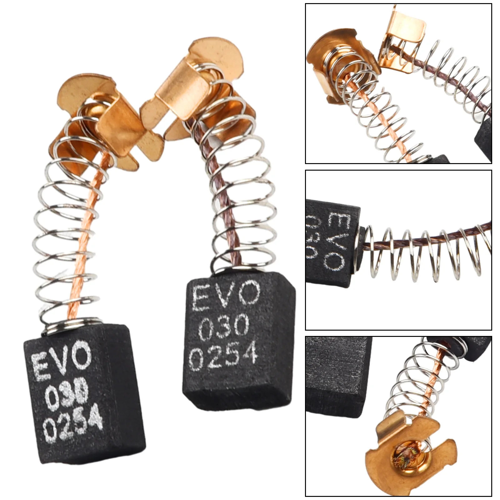 Evolution-cepillos de carbono de repuesto para herramientas eléctricas, cepillo de fibra de carbono de buen rendimiento, Metal, 6x11x15mm