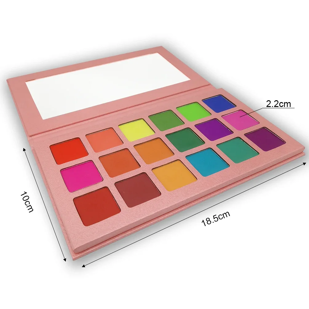 15 Colors Vegan Powder Eye Shadow Palette Private Label Pink Eyeshadow Pallete Glitter Makeup Wholesale Custom Logo 6