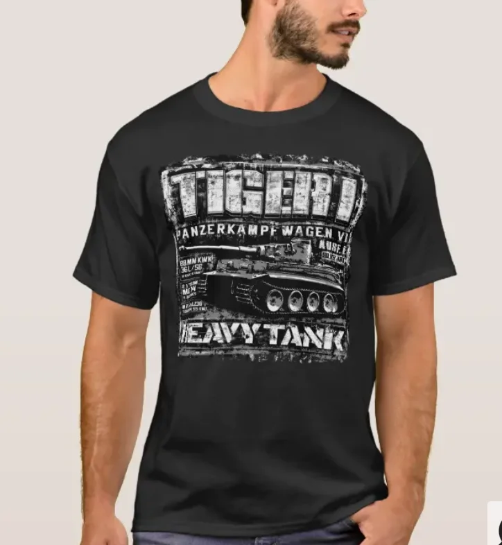 

Вермахт Panzerkampfwagen VI Ausf. Футболка мужская летняя с круглым вырезом и коротким рукавом