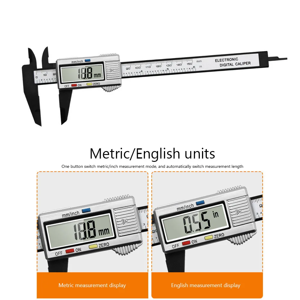 Digital Caliper Gauge Tool High Strength Plastic 0 150mm