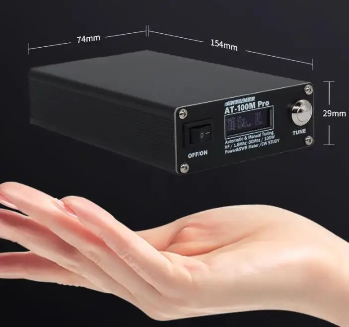Tuner d'antenne automatique ATU-100 1.8-50MHz ATU100, Machine assemblée OLED de 0.96 pouces avec coque 44 Tuner d'antenne automatique ATU-100 1.8-50MHz ATU100, Machine assemblée OLED de 0.96 pouces avec coque 44