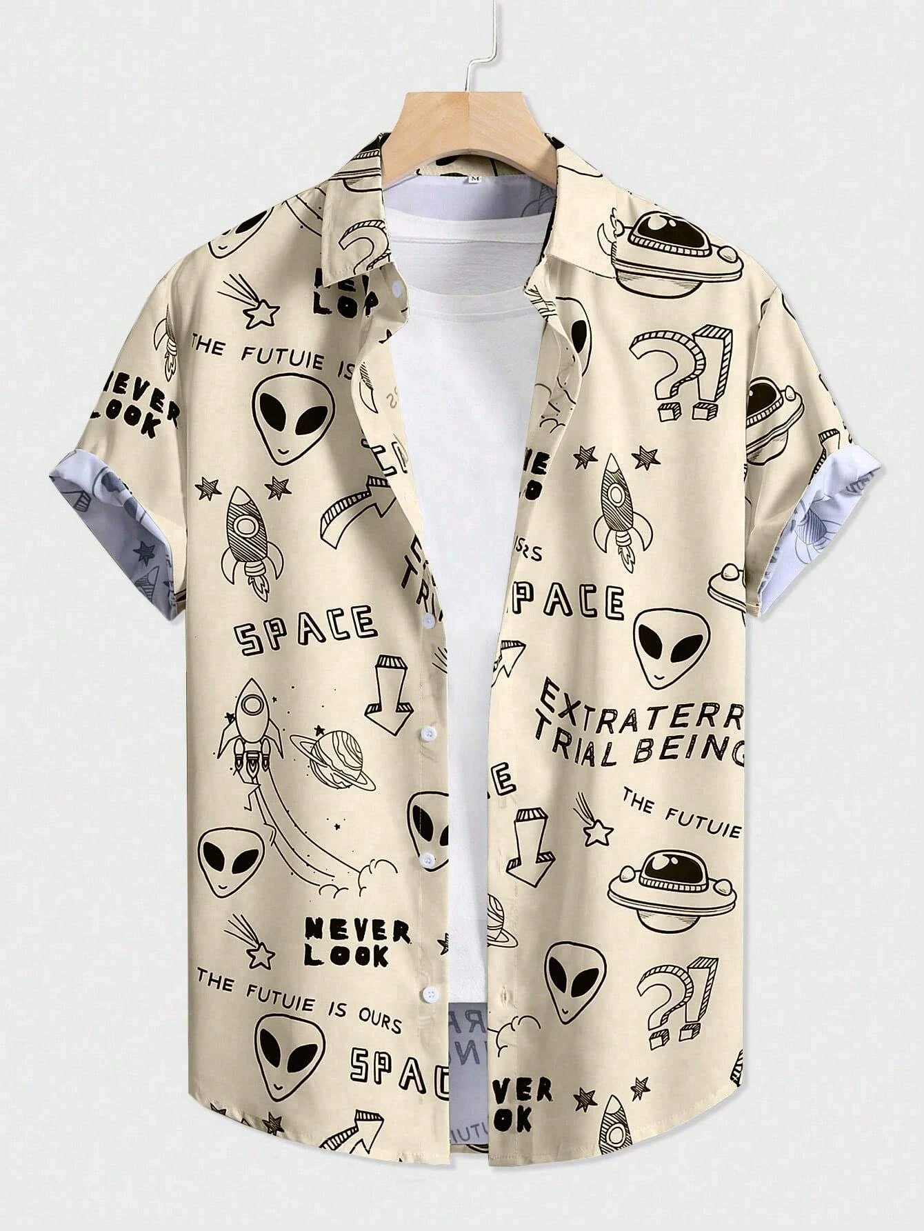 Casual Short Sleeved Shirt Short Sleeved Shirt Button Down Shirt Summer Men Women Seaside button-down Versatile Shirts With Personalized And Interesting Print Design short-sleeved Fashion Tops