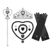 Princess Girls Anna Elsa Accessory Costume Photography Props Gloves Tiara Angle Fairy Wand Jewelry Set Fancy Dress Role Play 5