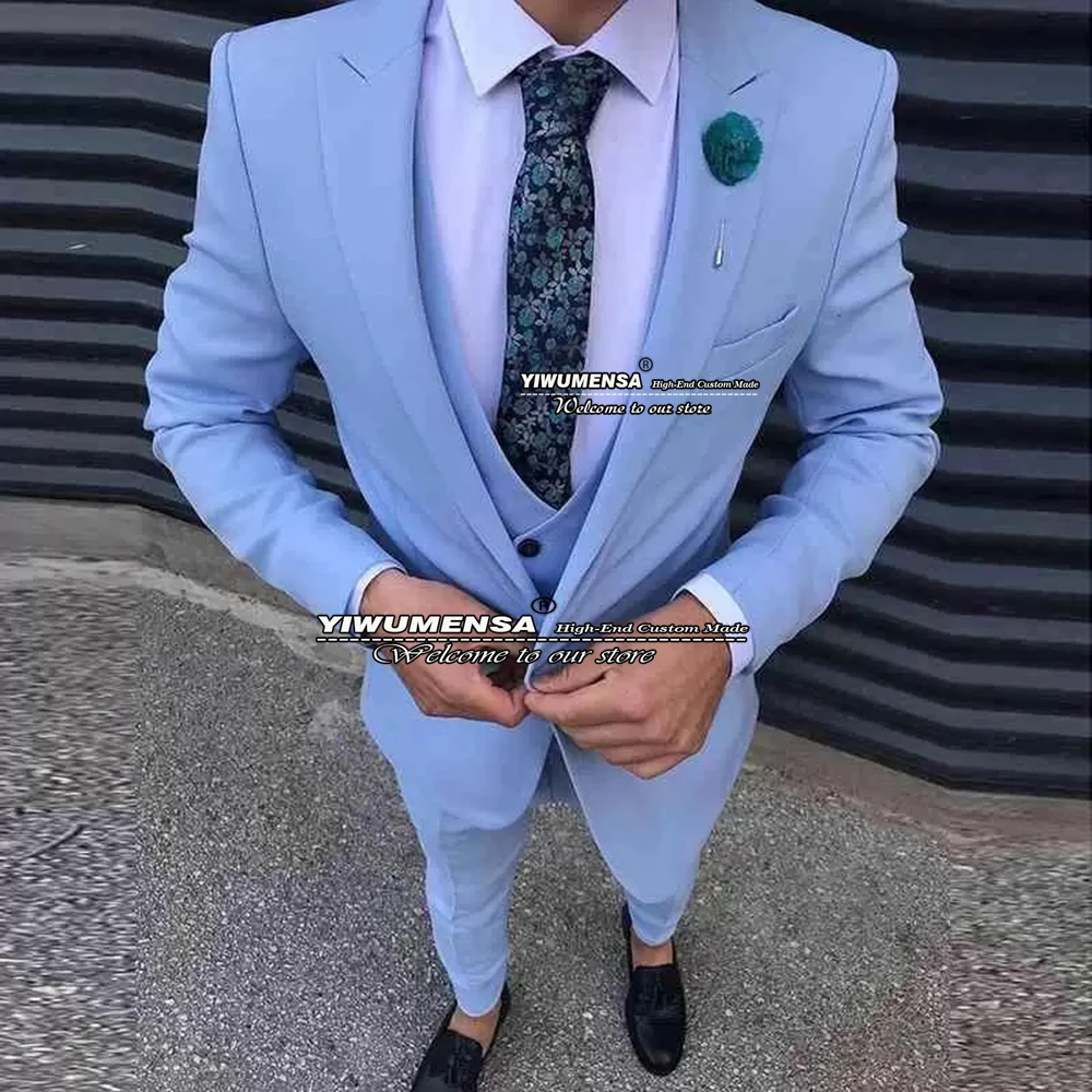 

Spring/Autumn Suit Men Slim Fit Regular Jacket+Vest+Pants 3 Pieces Formal Business Office Work Blazer Custom Made Costume Homme