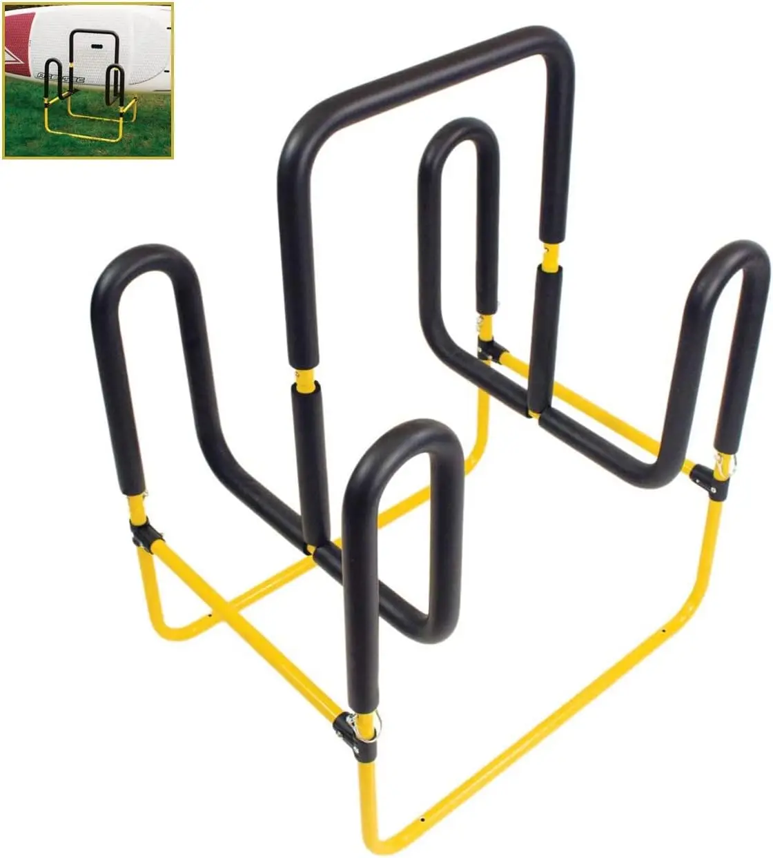 

Double-Up Stand, Holds 2 Stand Up Paddle Boards or Surfboards, Yellow (22-9936) Kayak boats E surfing jet board Skims Copozz Sw