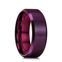 7 Colors Classic 8mm Tungsten Mens Ring Surface Brushed Stainless Steel Ring for Women Wedding Band Couples Jewelry Accessories
