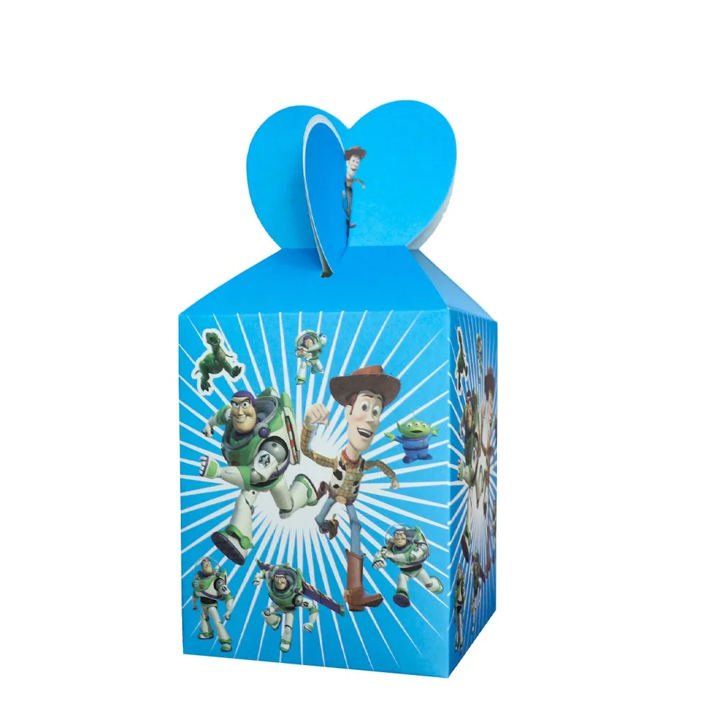 thumbnail image 1 of Cajas de regalo de papel con dibujos animados para fiestas de cumpleaños de niños, suministros para fiestas de princesas de Frozen, Minnie Mouse, caja de dulces, decoración para baby shower, 1 of 5