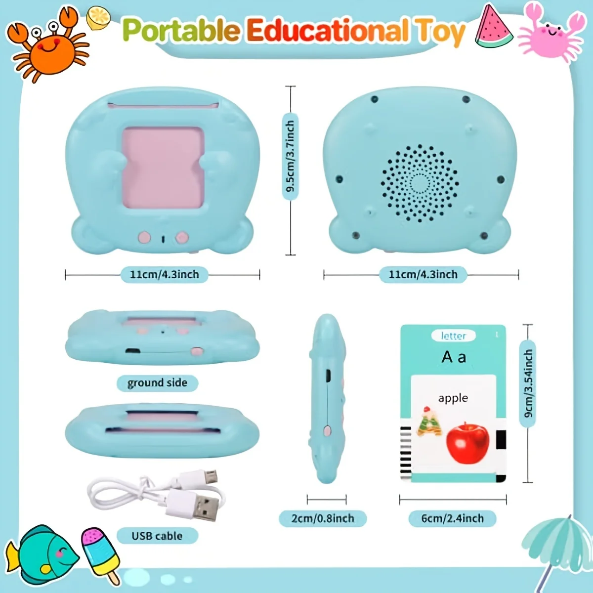 Learning Toys For Kid Talking Flash Cards Kindergarten Kids Language Electronic Audio Book Learn English Words