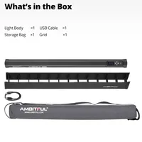 AMBITFUL A2 PRO 2500K-8500K A2PRO RGB Tube Light Full Color LED Video Stick Light with Built-in Lithium Battery Control by APP 2