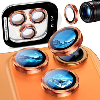 For IPhone 17 15 16 Pro Max Camera Lens Protector Glass Metal Ring Easy Installation Cover For Iphone 16 17 Pro Max Accessories 1