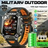 Outdoors Military Smart watches For man 1400mAh Ultra Durable Battery SmartWatch 10ATM Waterproof 100 Sports Mode LED Flashlight