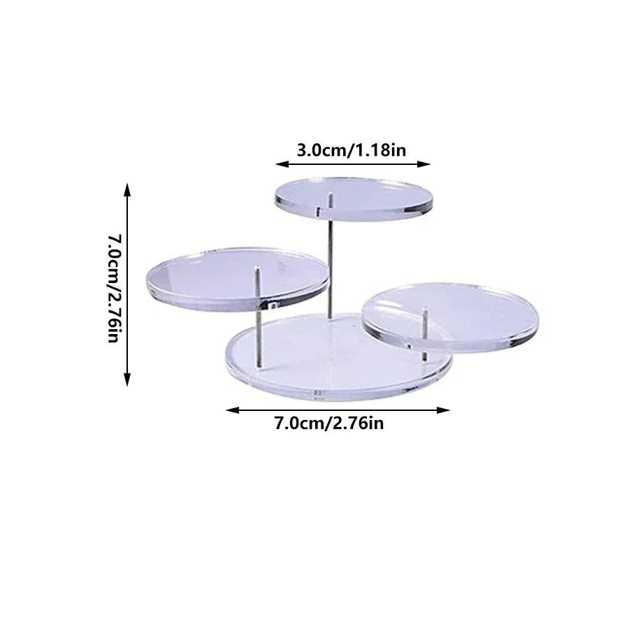 Acrylic ring jewelry display rack Multi-layer round jewelry rotating display table cake dessert disp 2