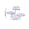 Acrylic ring jewelry display rack Multi-layer round jewelry rotating display table cake dessert disp 2