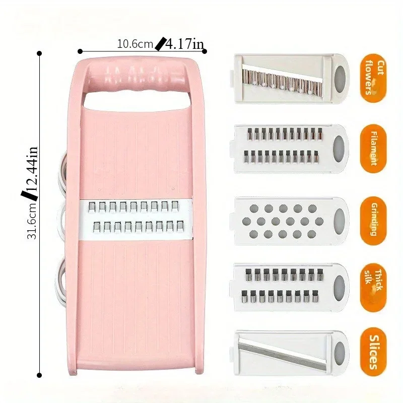 Mandoline Slicer for Kitchen 5-in-1 Mandoline Food Slicer,Potato/Cheese/Vegetable/Carrot/Cucumber Grater