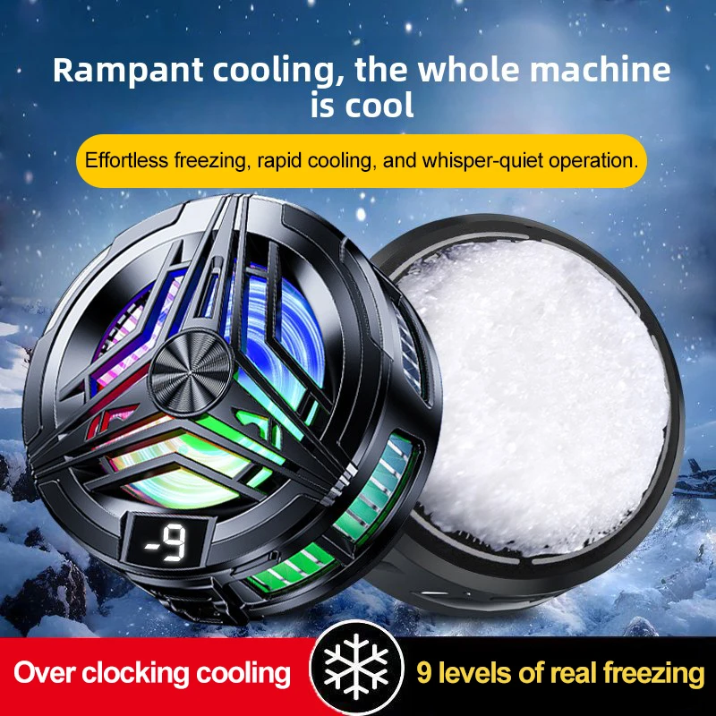 Magnetic Portable Gaming Phone Cooler with Radiator Fan