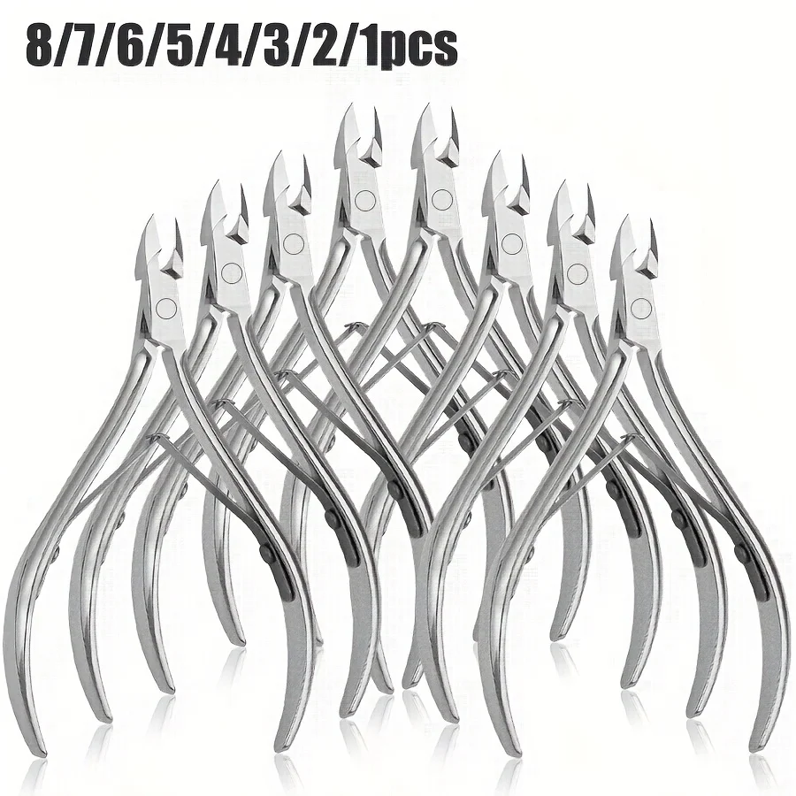 8/5/2/1 قطعة مقص أظافر من الفولاذ المقاوم للصدأ، مجموعة العناية بالأظافر، مجموعة أدوات إزالة الجلد الميت، مقشر الأظافر، الجلد الميت الاحترافي