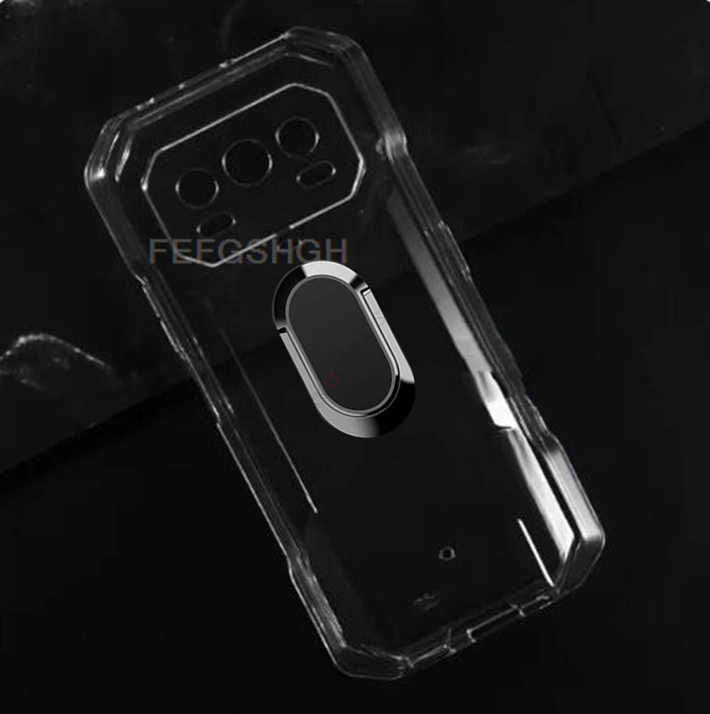 Durable 6.78 TPU Soft Silicone Phone Case with Back Ring Holder Bracket