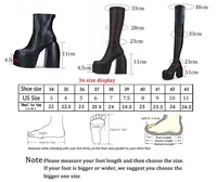 Boots For Woman Knee Shoes On Platform Gothic High Heels Punk Style New Rock Autumn Winter Chunky Pumps Plus Size Women Clothing - Image 4