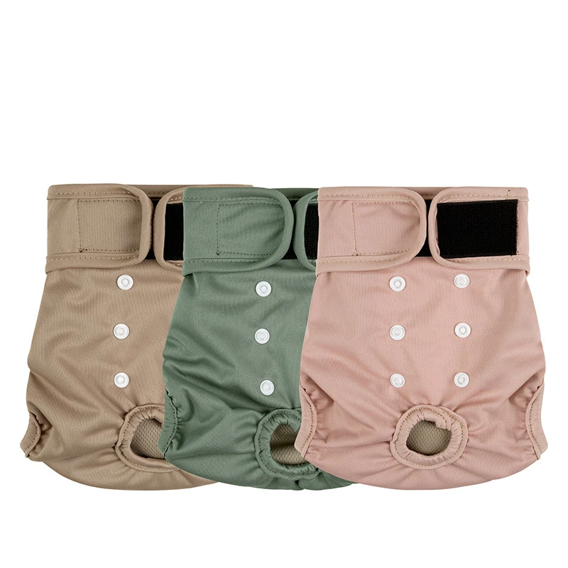 Reusable Diapers Dogs Female Dog Diapers Heat Panties Adjustable Snaps Highly Absorbent No Leak Female in Period