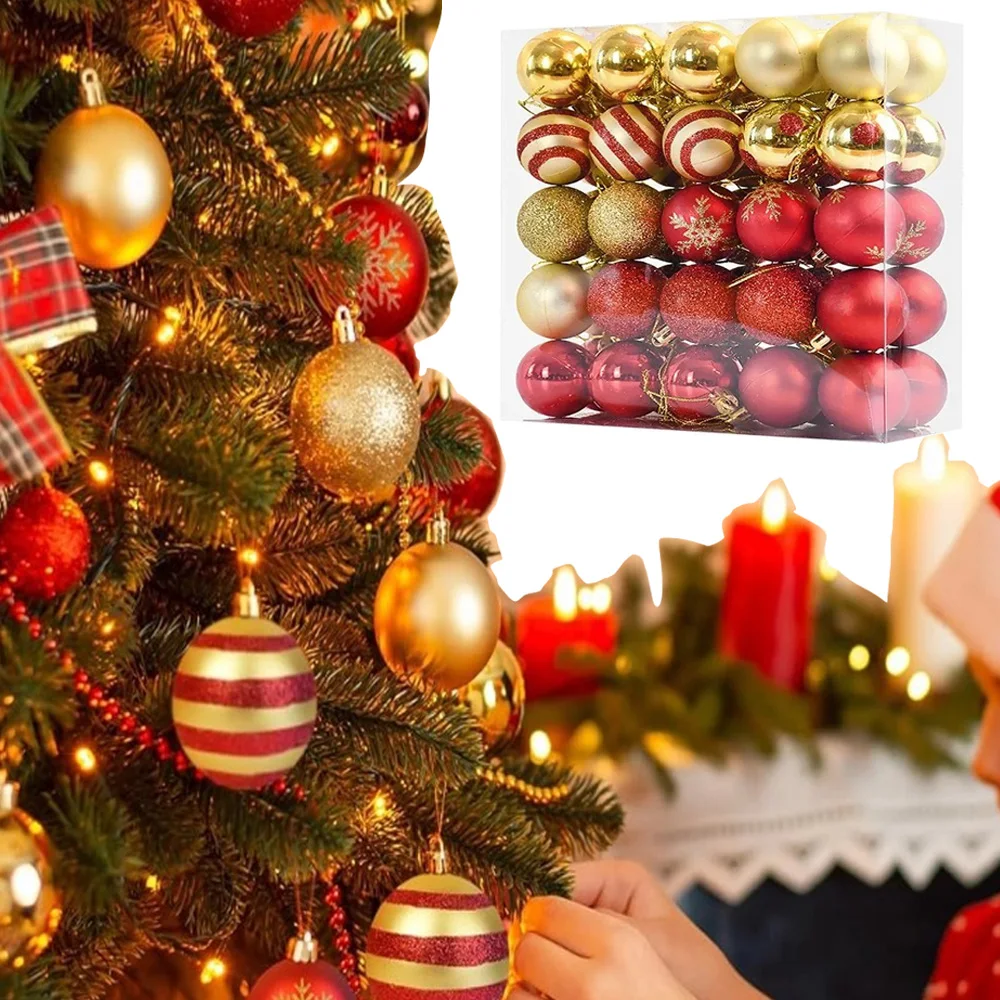 Bolas Arbol de Navidad 101 Piezas, Arboles de Navidad Bolas de Plastico, Adornos Navidad Arbol,Bola de Navidad Rosa Bolas Arbol de Navidad 101 Piezas, Arboles de Navidad Bolas de Plastico, Adornos Navidad Arbol,Bola de Navidad Rosa